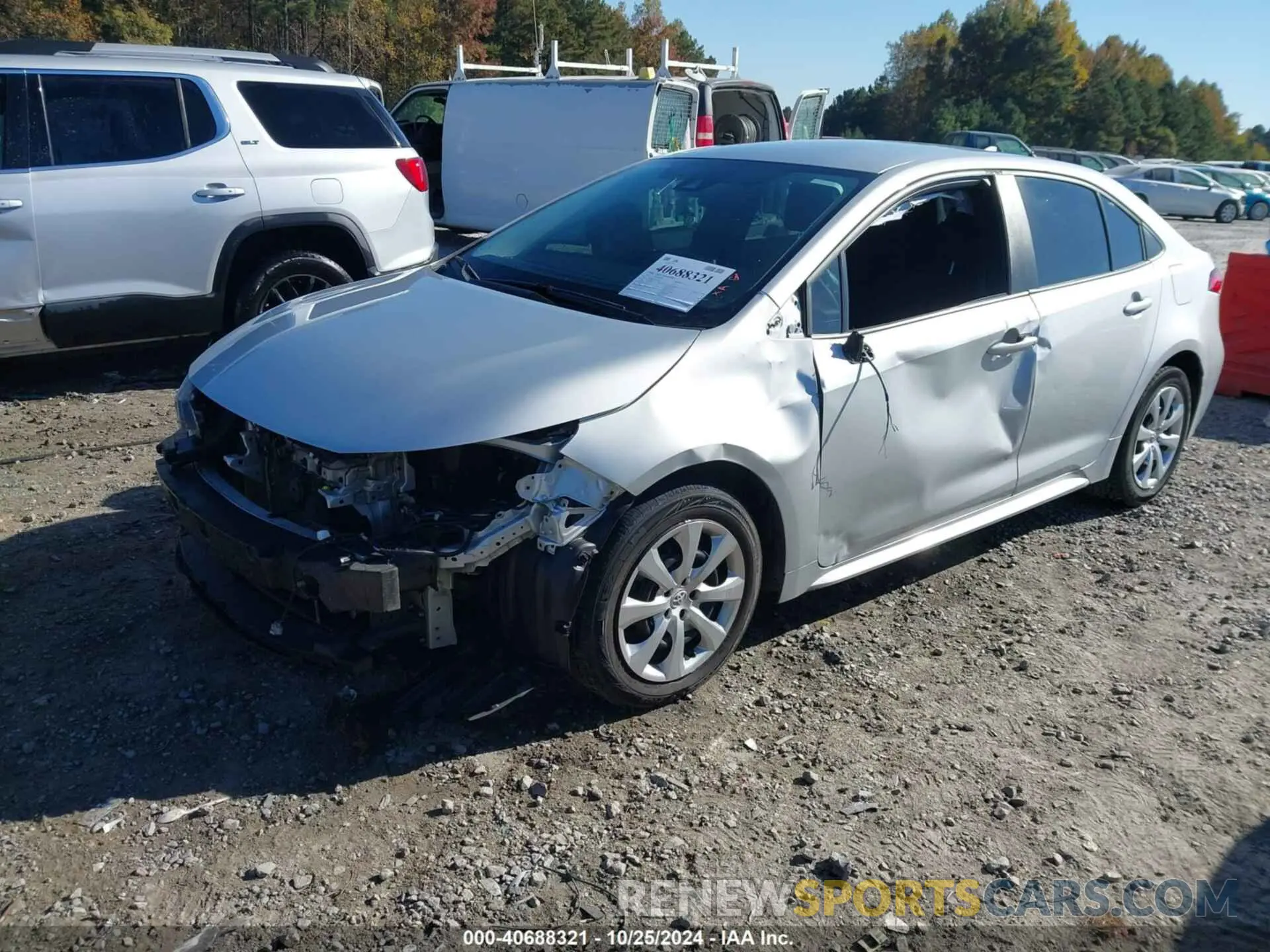 2 fotografías del automóvil dañado 5YFEPRAE1LP061268 TOYOTA COROLLA 2020