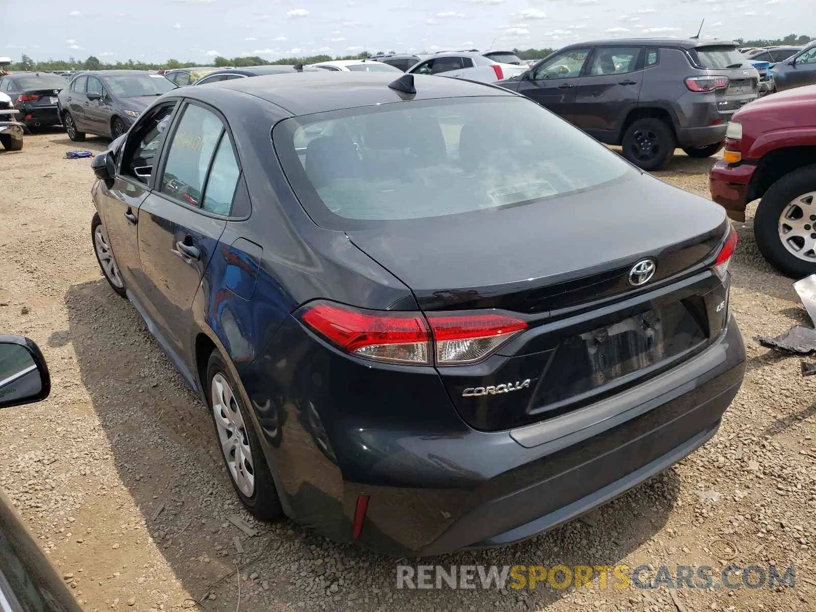 3 fotografías del automóvil dañado 5YFEPRAE1LP073100 TOYOTA COROLLA 2020