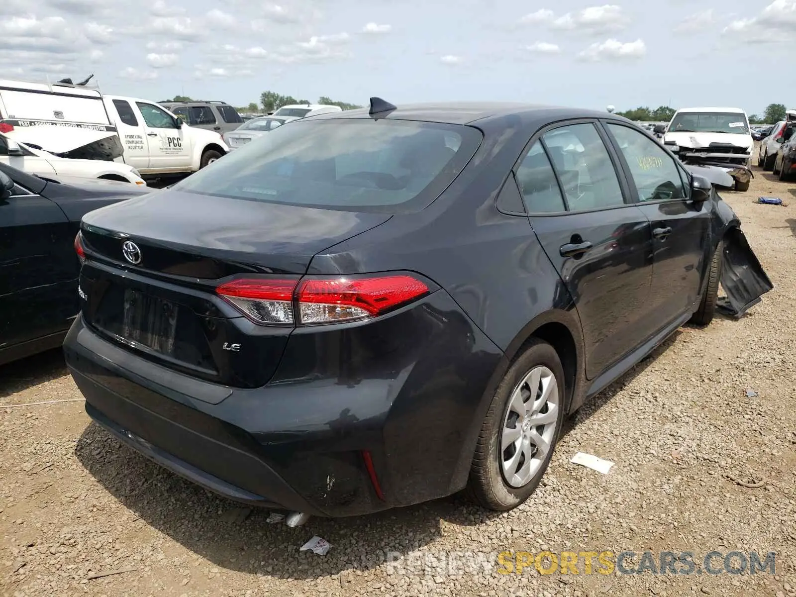 4 fotografías del automóvil dañado 5YFEPRAE1LP073100 TOYOTA COROLLA 2020
