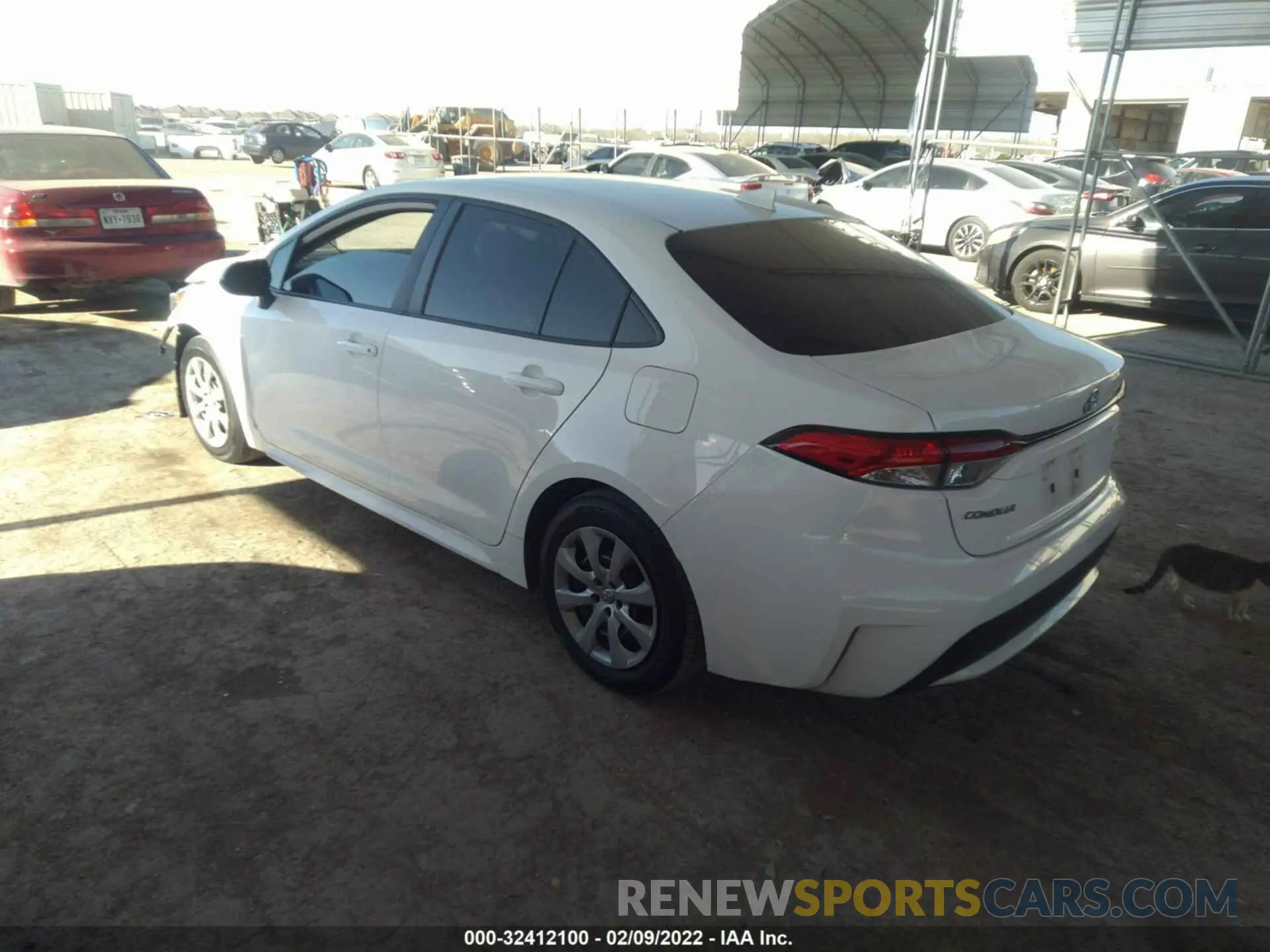 3 fotografías del automóvil dañado 5YFEPRAE1LP077731 TOYOTA COROLLA 2020