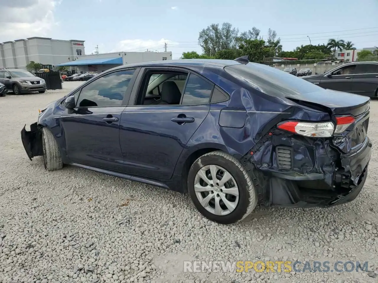 2 fotografías del automóvil dañado 5YFEPRAE1LP083240 TOYOTA COROLLA 2020
