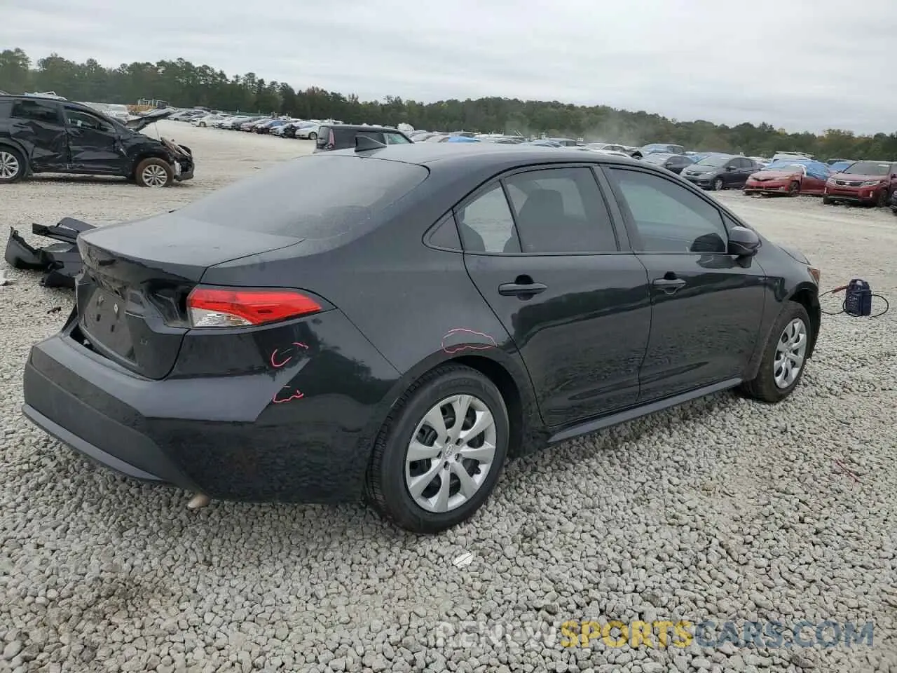3 fotografías del automóvil dañado 5YFEPRAE1LP084338 TOYOTA COROLLA 2020