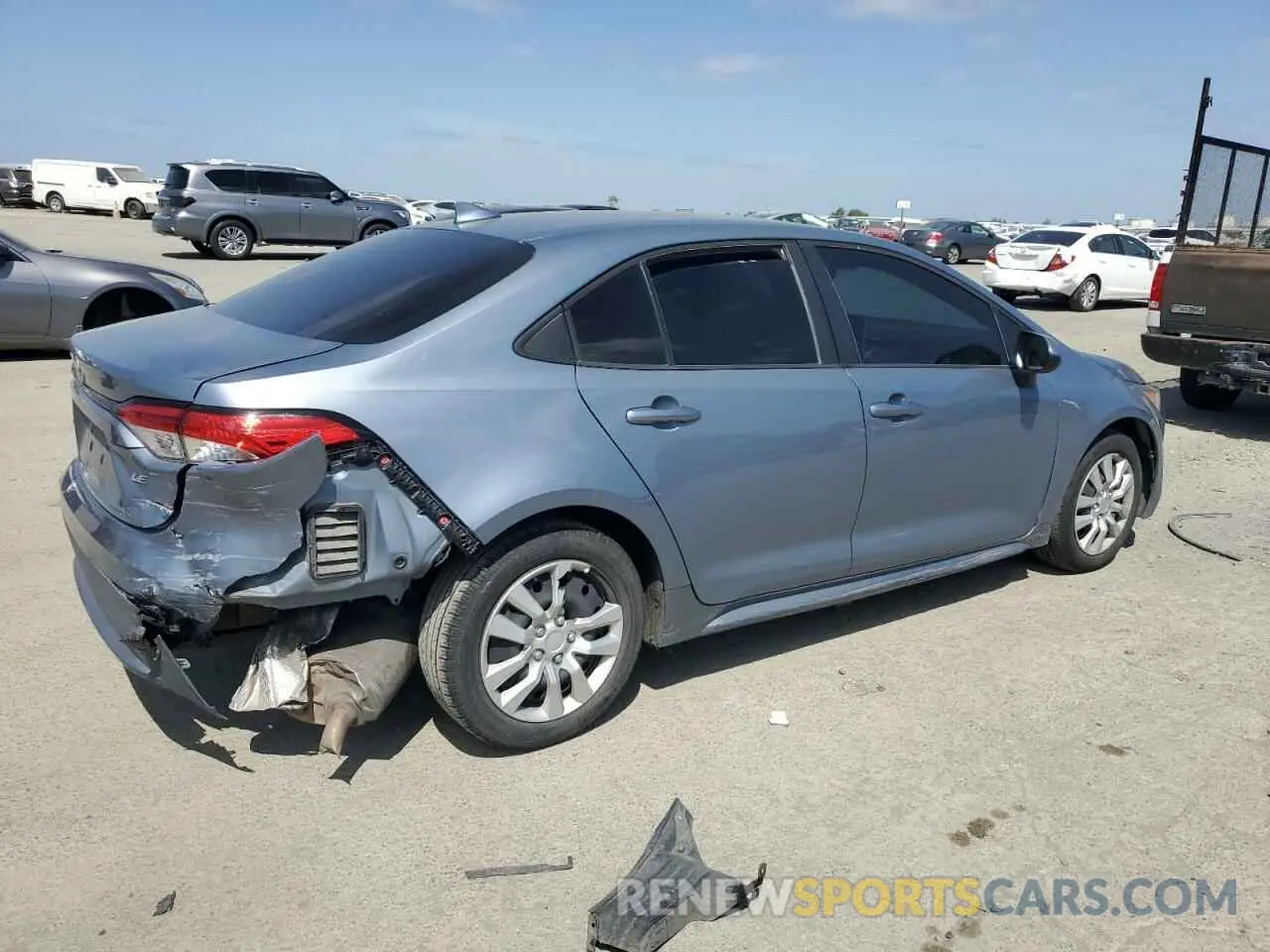 3 fotografías del automóvil dañado 5YFEPRAE1LP088177 TOYOTA COROLLA 2020