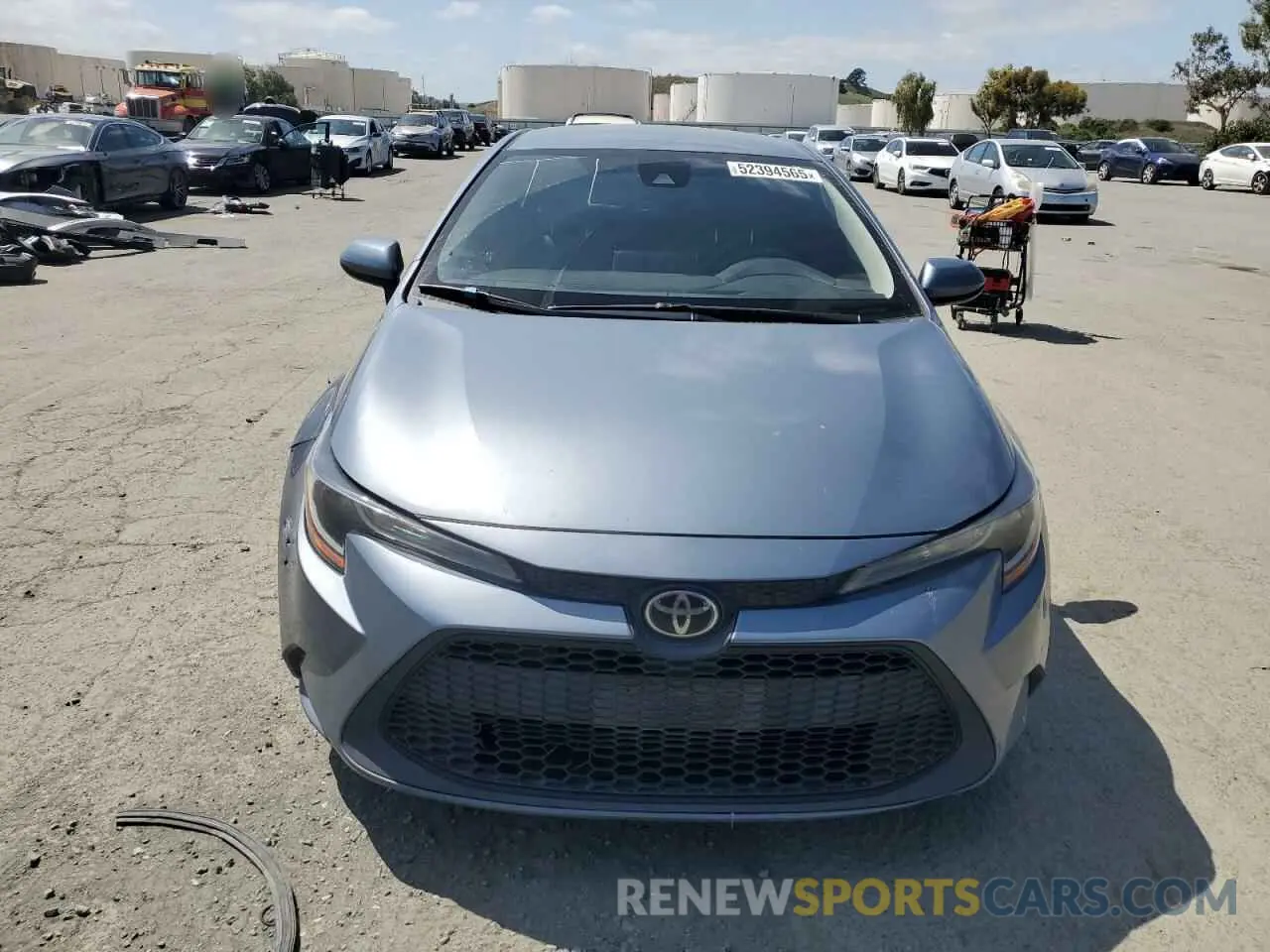 5 fotografías del automóvil dañado 5YFEPRAE1LP088177 TOYOTA COROLLA 2020