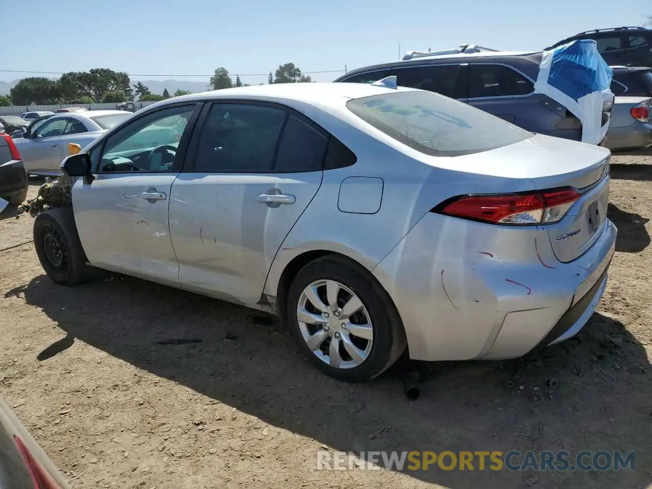 2 fotografías del automóvil dañado 5YFEPRAE1LP093380 TOYOTA COROLLA 2020