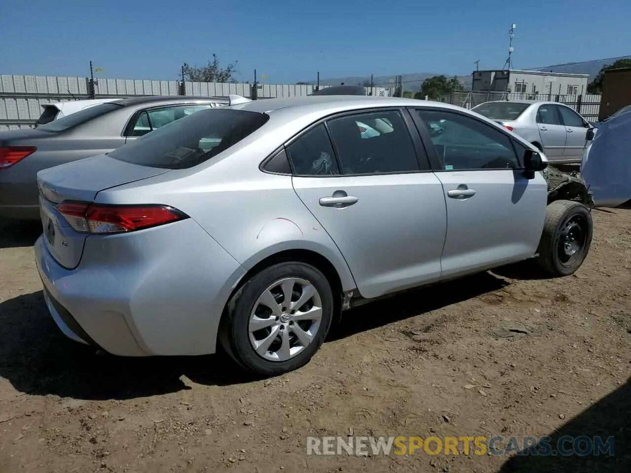 3 fotografías del automóvil dañado 5YFEPRAE1LP093380 TOYOTA COROLLA 2020