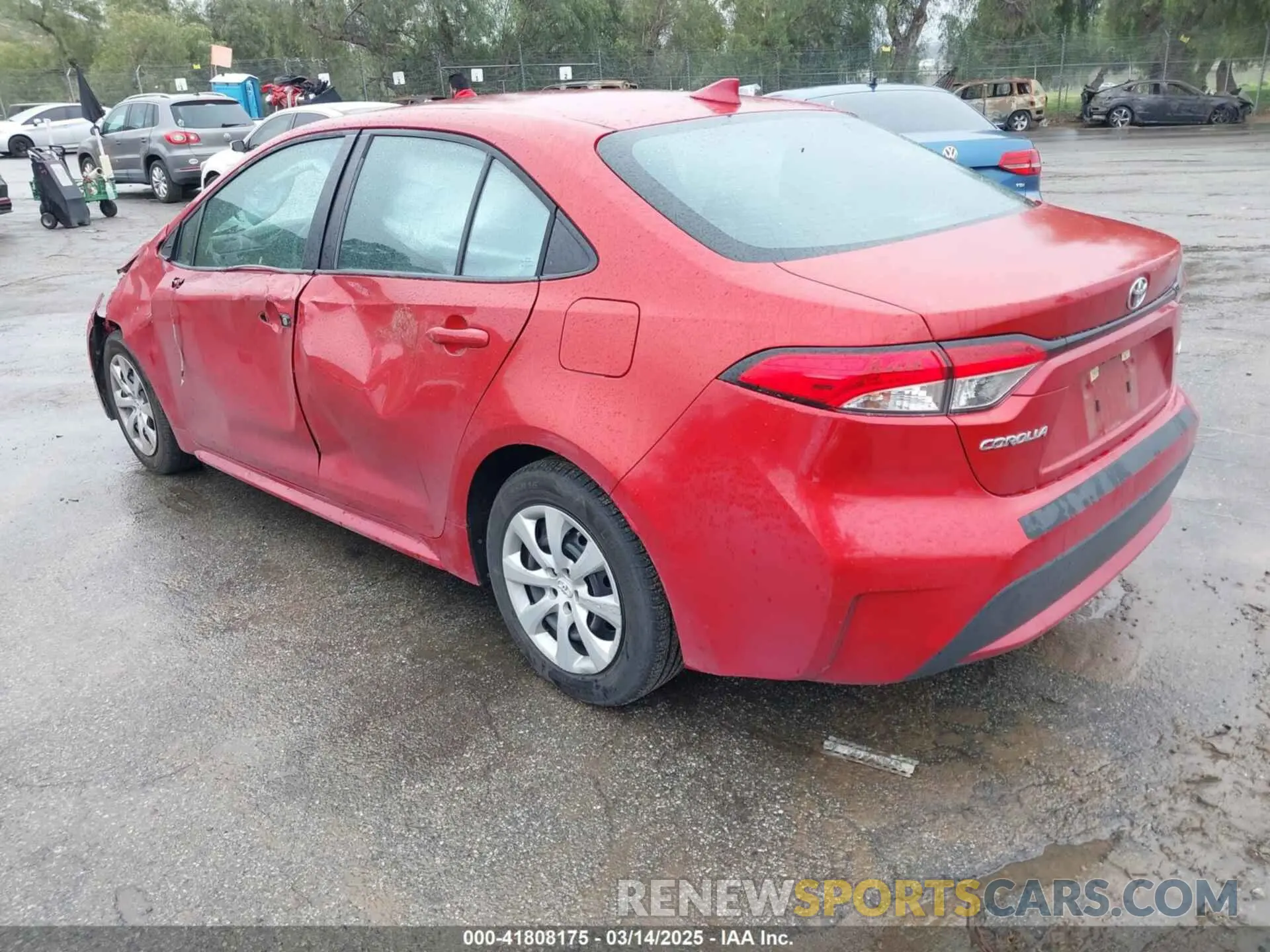 3 fotografías del automóvil dañado 5YFEPRAE1LP096201 TOYOTA COROLLA 2020