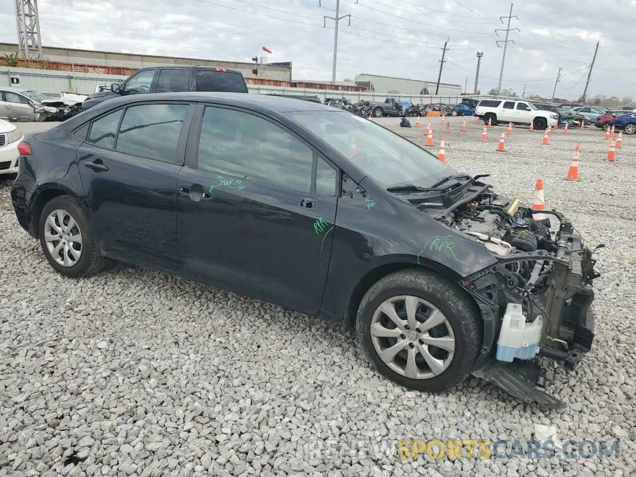 4 fotografías del automóvil dañado 5YFEPRAE1LP100537 TOYOTA COROLLA 2020