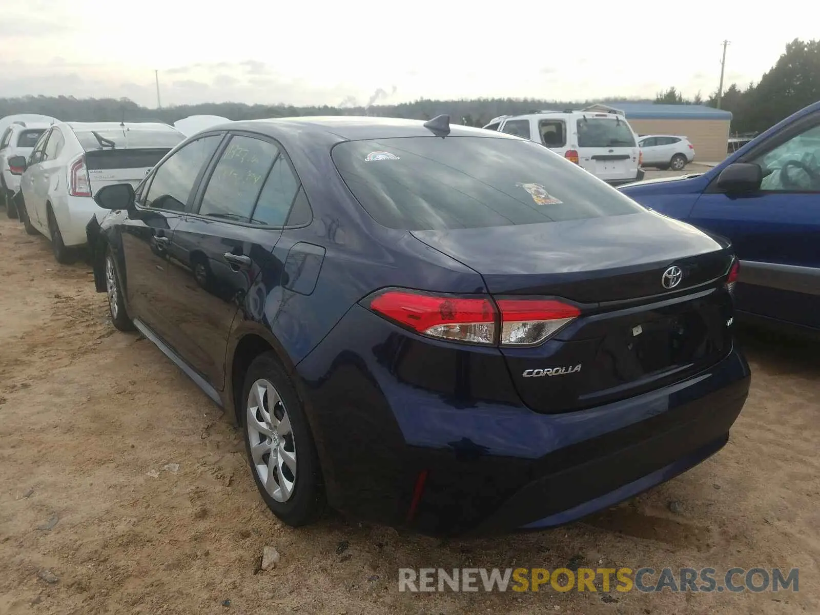 3 fotografías del automóvil dañado 5YFEPRAE1LP106371 TOYOTA COROLLA 2020
