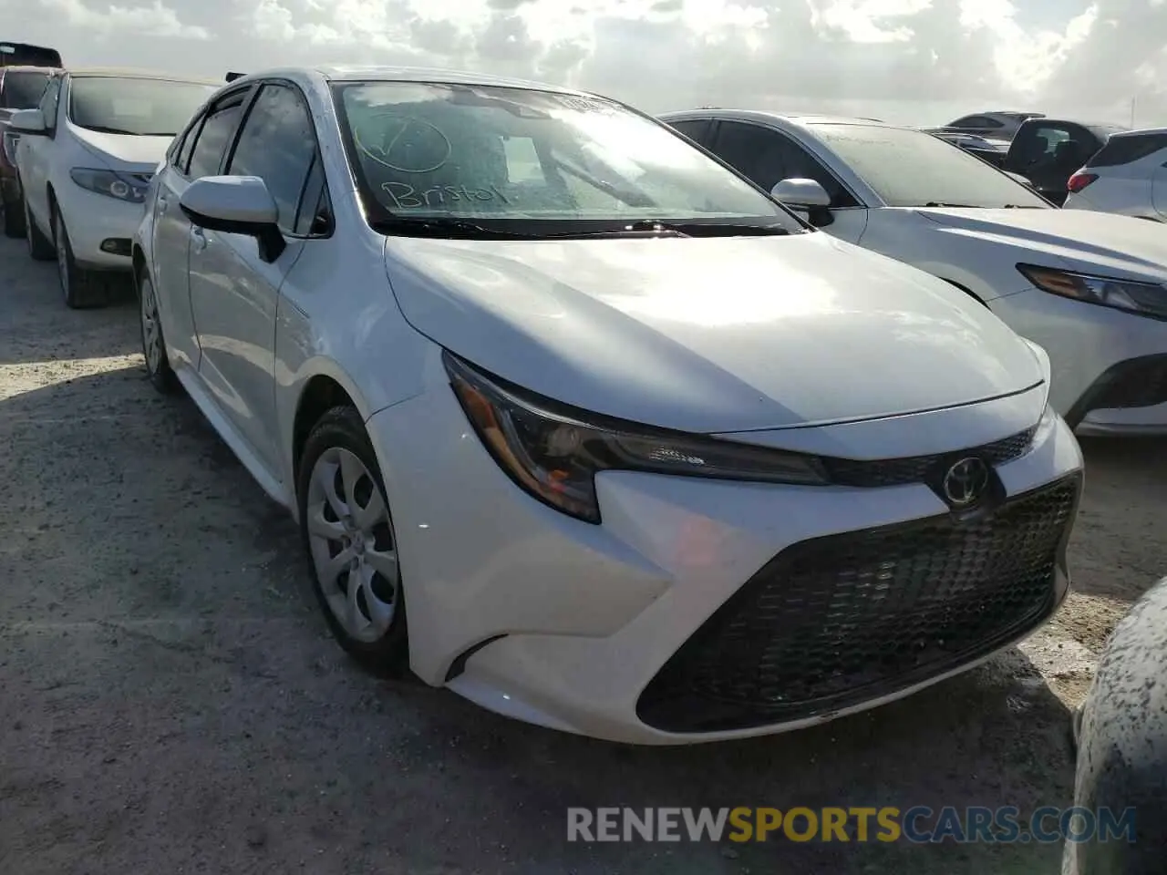 5 fotografías del automóvil dañado 5YFEPRAE1LP120917 TOYOTA COROLLA 2020