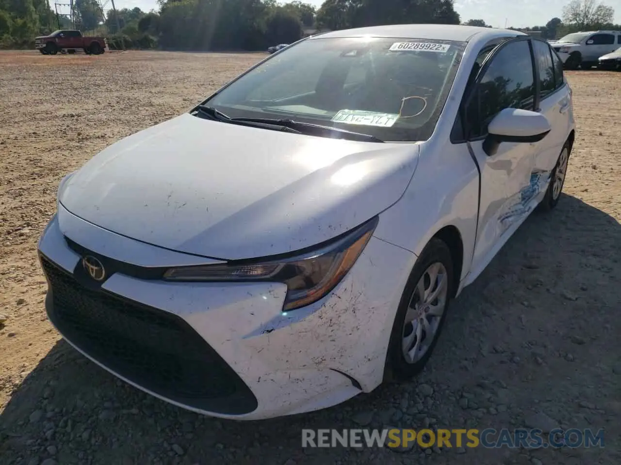 2 fotografías del automóvil dañado 5YFEPRAE1LP133232 TOYOTA COROLLA 2020
