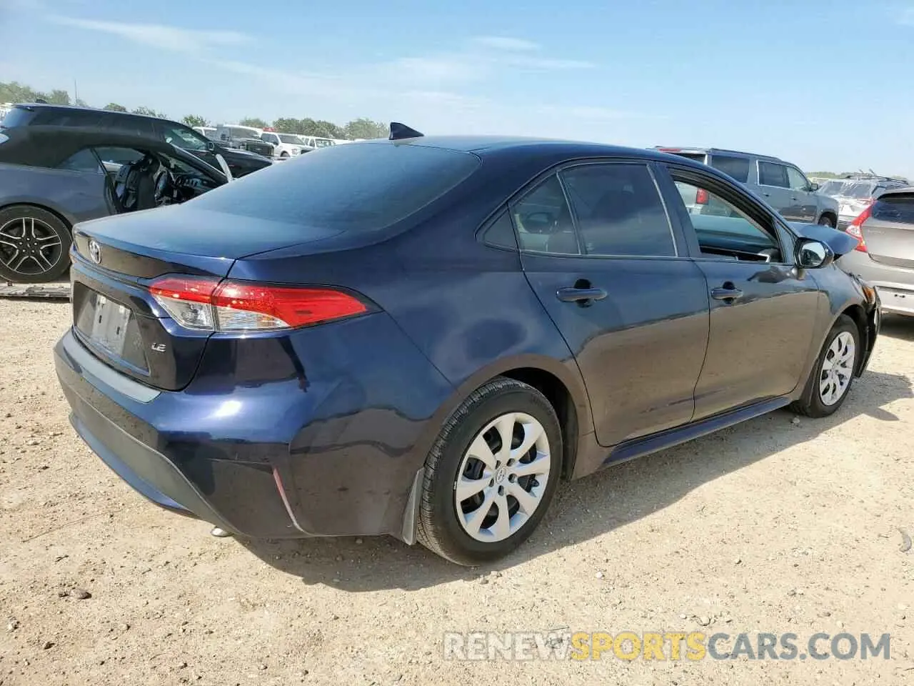 3 fotografías del automóvil dañado 5YFEPRAE1LP146725 TOYOTA COROLLA 2020
