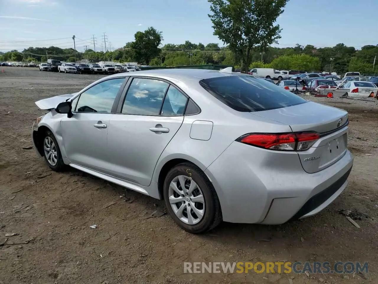2 fotografías del automóvil dañado 5YFEPRAE2LP034337 TOYOTA COROLLA 2020