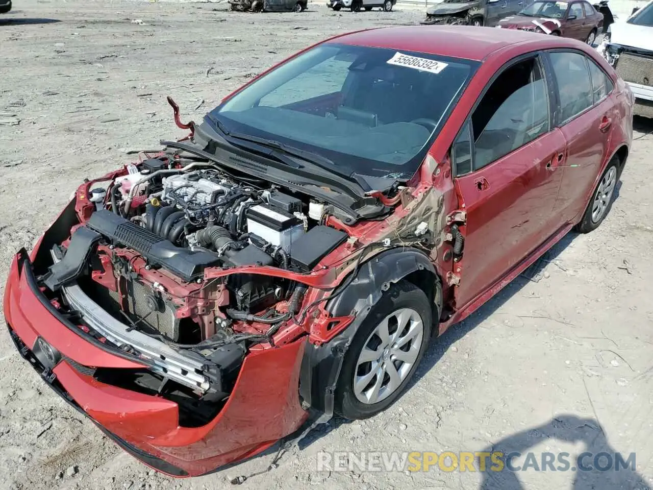 9 fotografías del automóvil dañado 5YFEPRAE2LP053177 TOYOTA COROLLA 2020