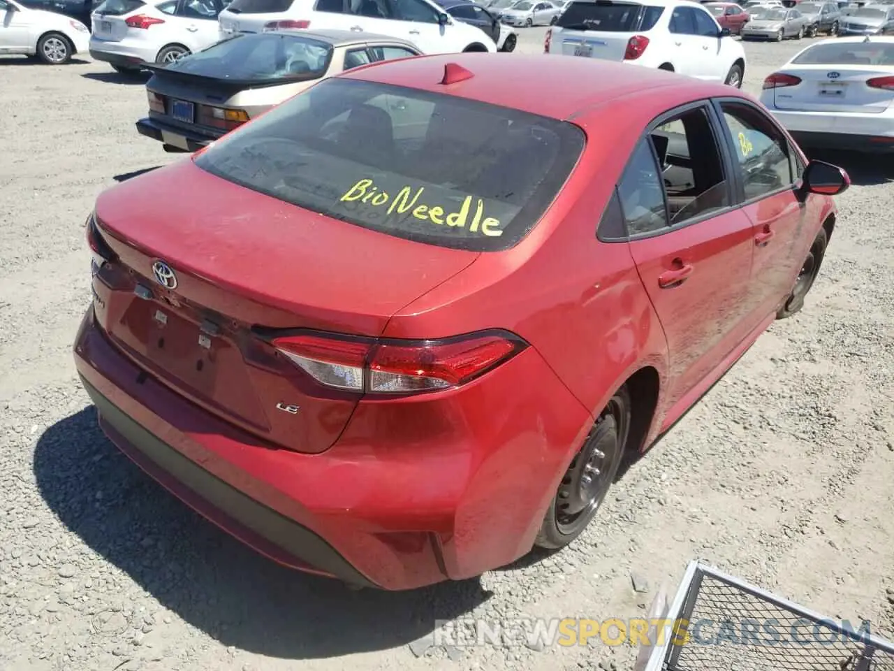 4 fotografías del automóvil dañado 5YFEPRAE2LP064664 TOYOTA COROLLA 2020