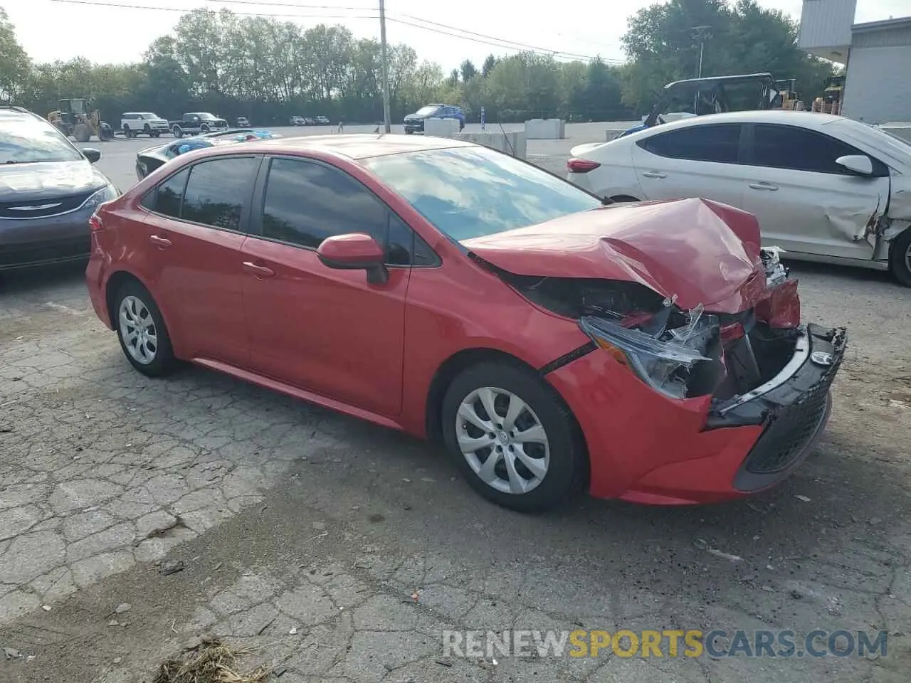 4 fotografías del automóvil dañado 5YFEPRAE2LP067936 TOYOTA COROLLA 2020