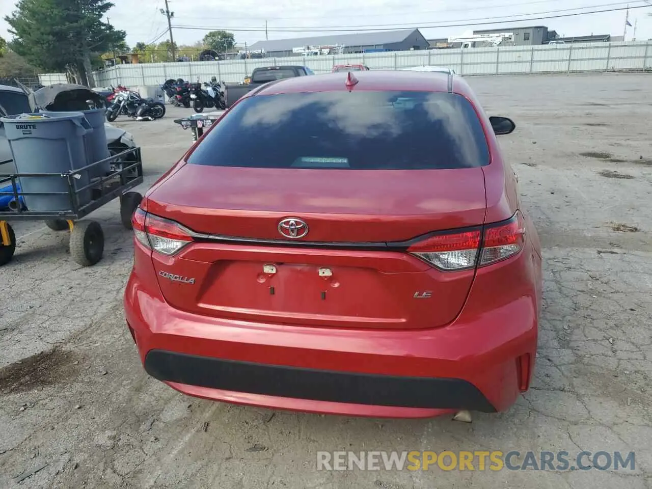 6 fotografías del automóvil dañado 5YFEPRAE2LP067936 TOYOTA COROLLA 2020