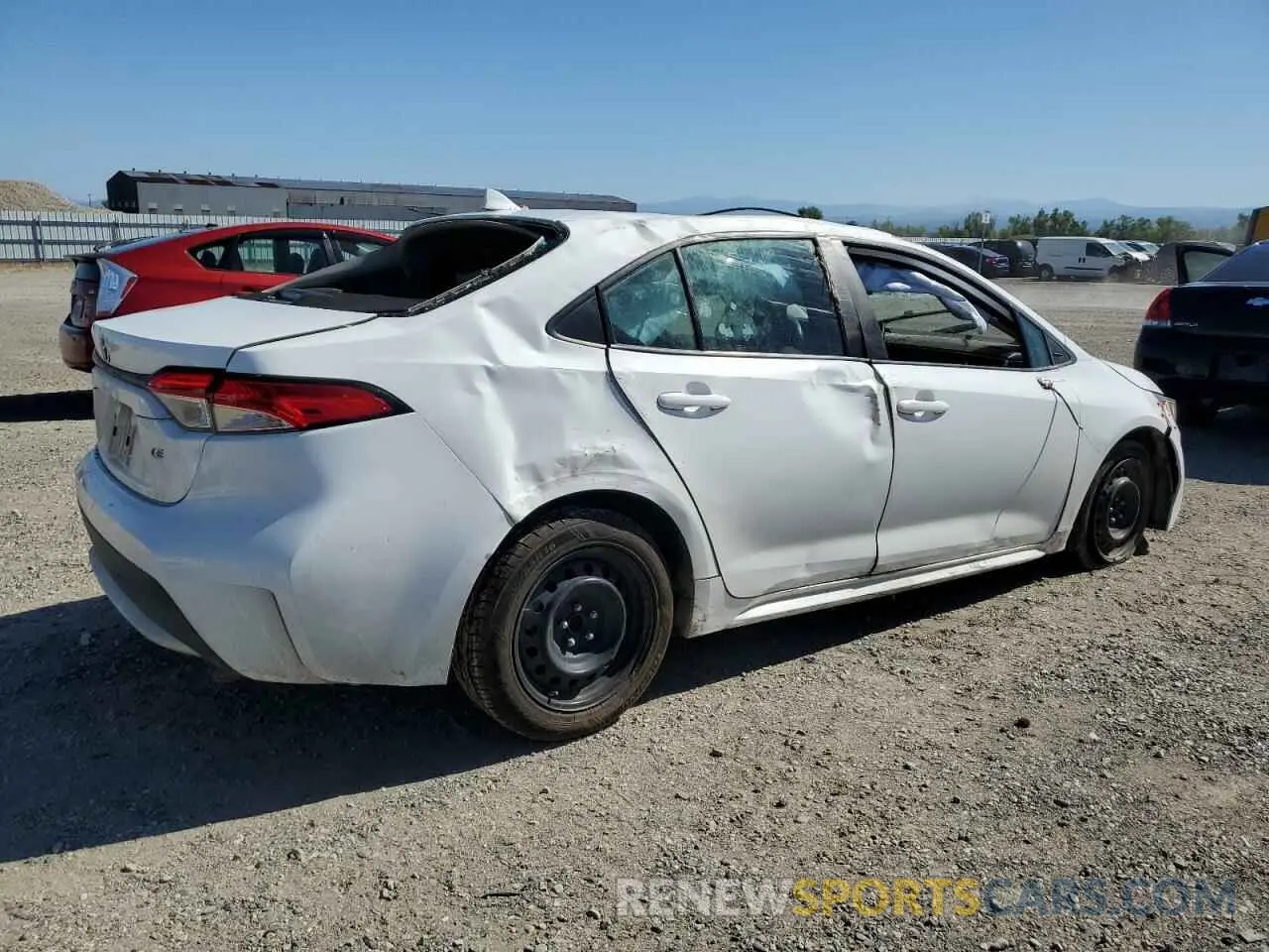 3 fotografías del automóvil dañado 5YFEPRAE2LP077169 TOYOTA COROLLA 2020