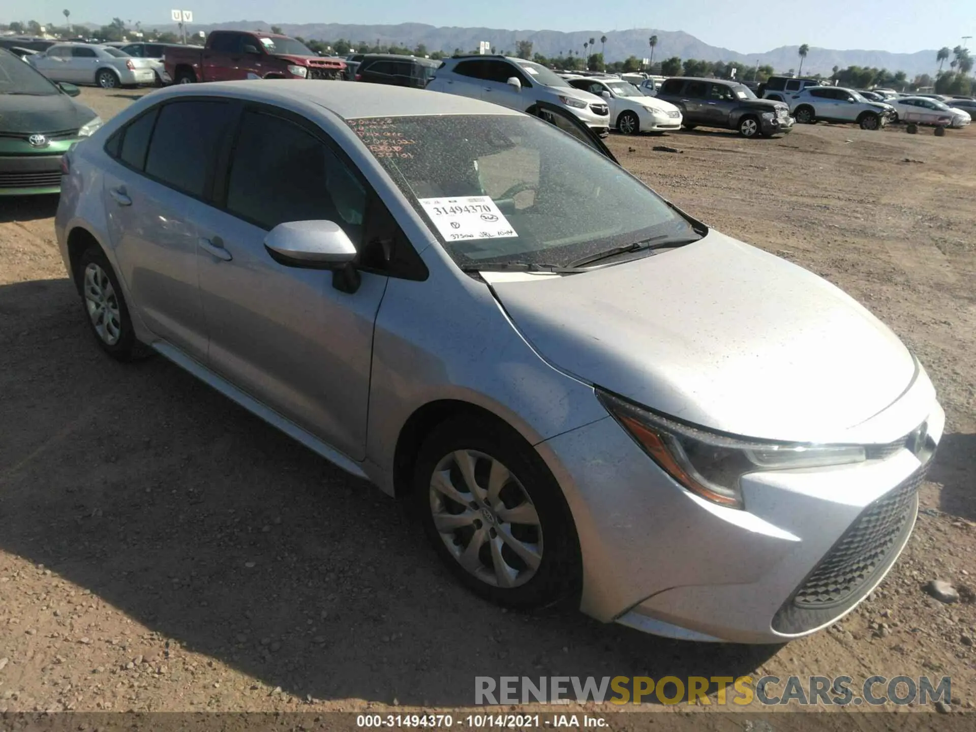 1 fotografías del automóvil dañado 5YFEPRAE2LP084221 TOYOTA COROLLA 2020