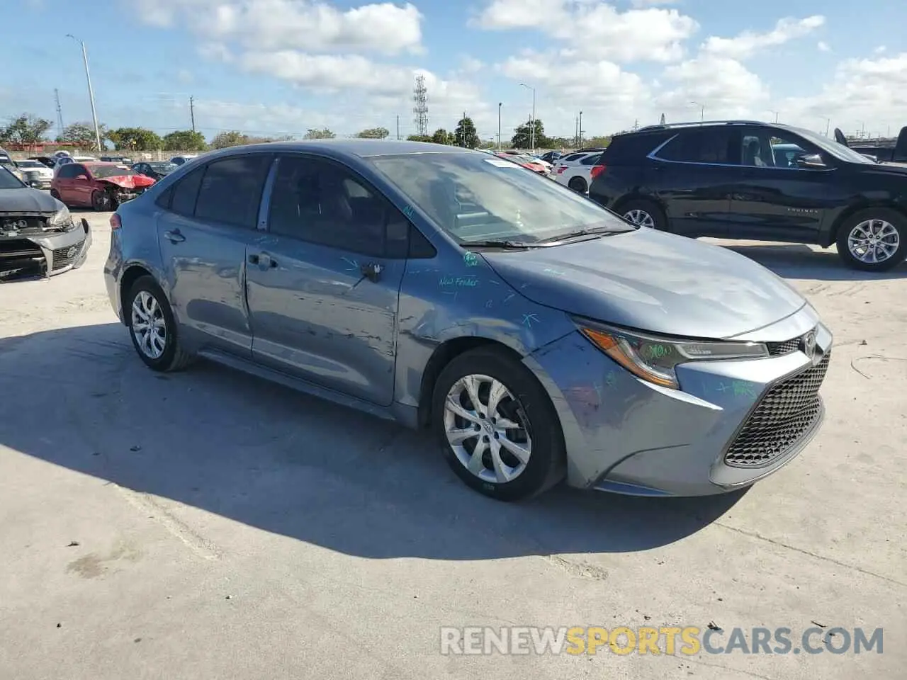 4 fotografías del automóvil dañado 5YFEPRAE2LP092481 TOYOTA COROLLA 2020