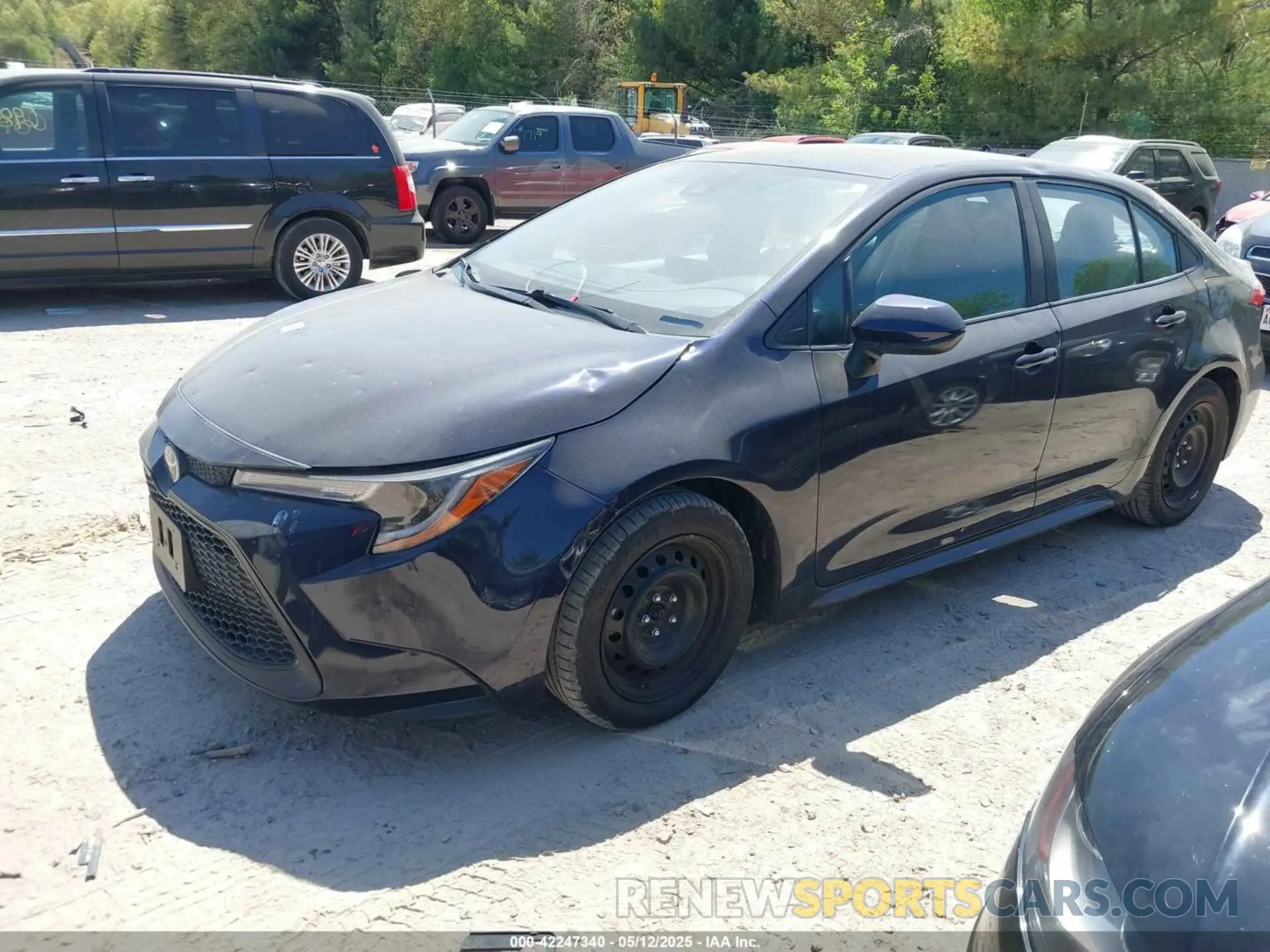 2 fotografías del automóvil dañado 5YFEPRAE2LP108601 TOYOTA COROLLA 2020