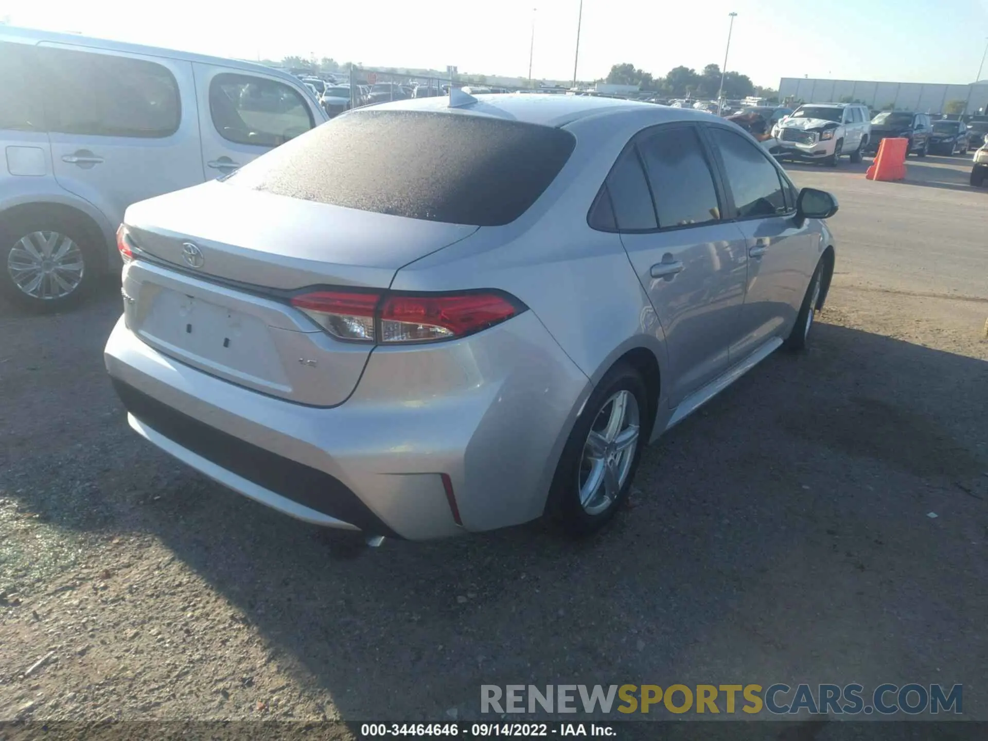 4 fotografías del automóvil dañado 5YFEPRAE2LP122613 TOYOTA COROLLA 2020