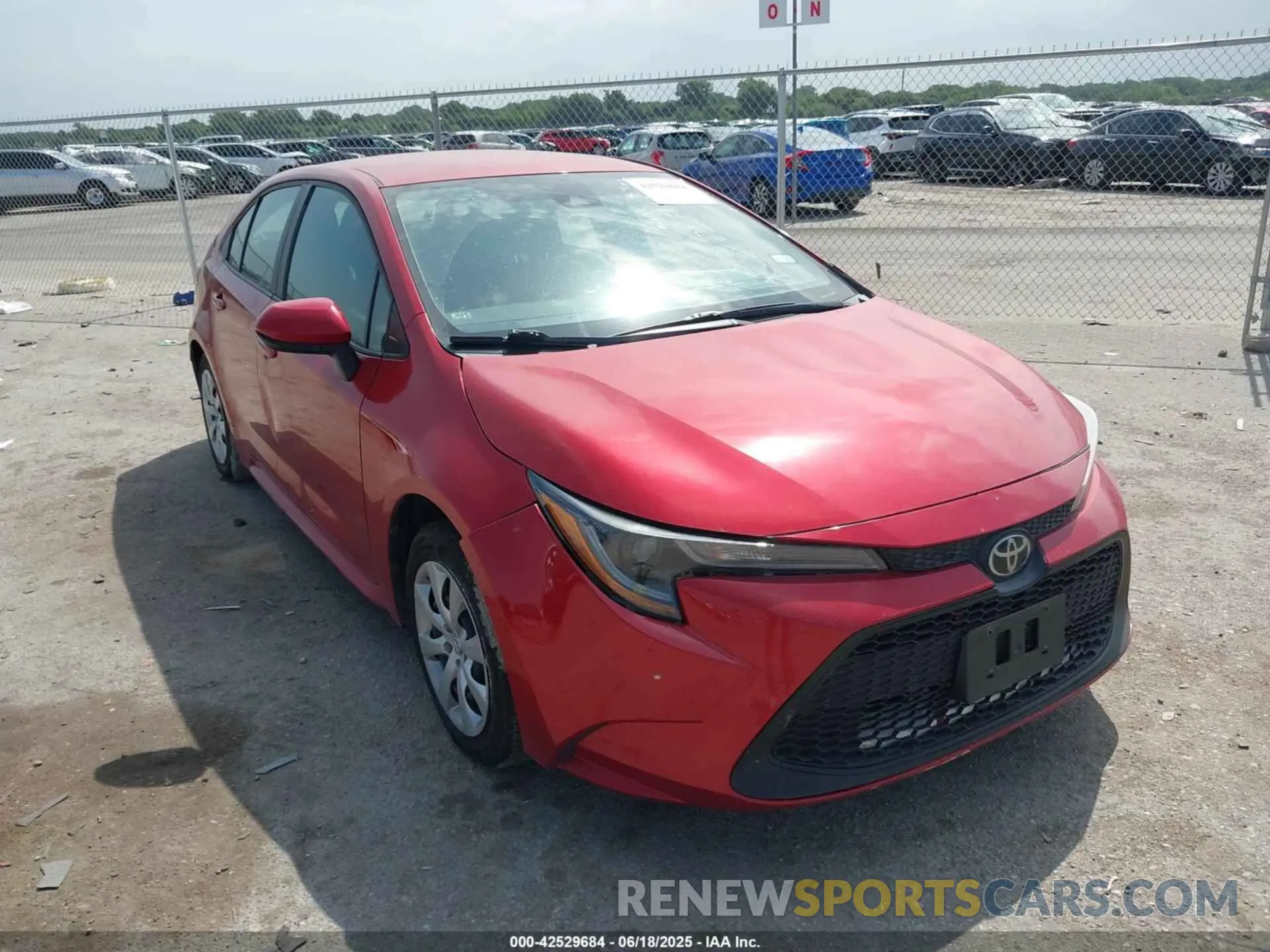 1 fotografías del automóvil dañado 5YFEPRAE2LP123079 TOYOTA COROLLA 2020