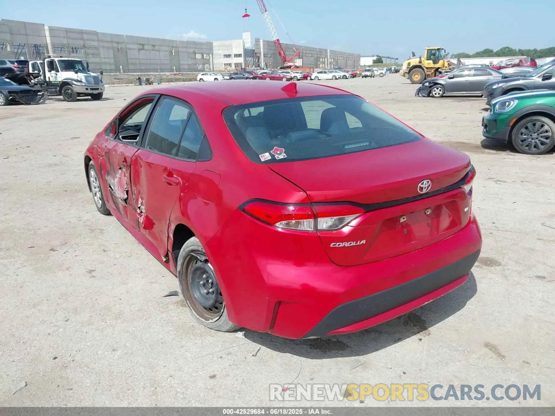 3 fotografías del automóvil dañado 5YFEPRAE2LP123079 TOYOTA COROLLA 2020