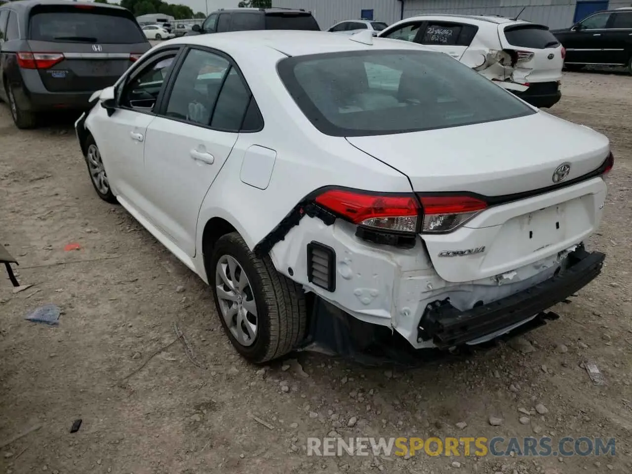 3 fotografías del automóvil dañado 5YFEPRAE2LP125950 TOYOTA COROLLA 2020