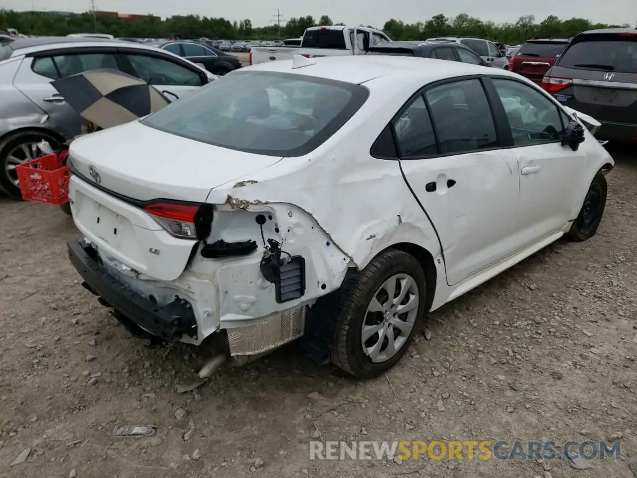 4 fotografías del automóvil dañado 5YFEPRAE2LP125950 TOYOTA COROLLA 2020