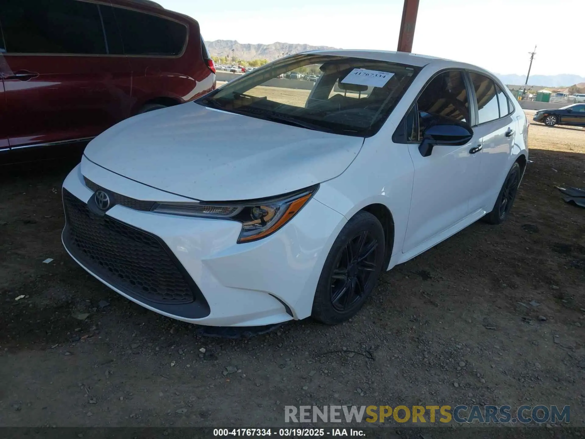 2 fotografías del automóvil dañado 5YFEPRAE2LP144904 TOYOTA COROLLA 2020