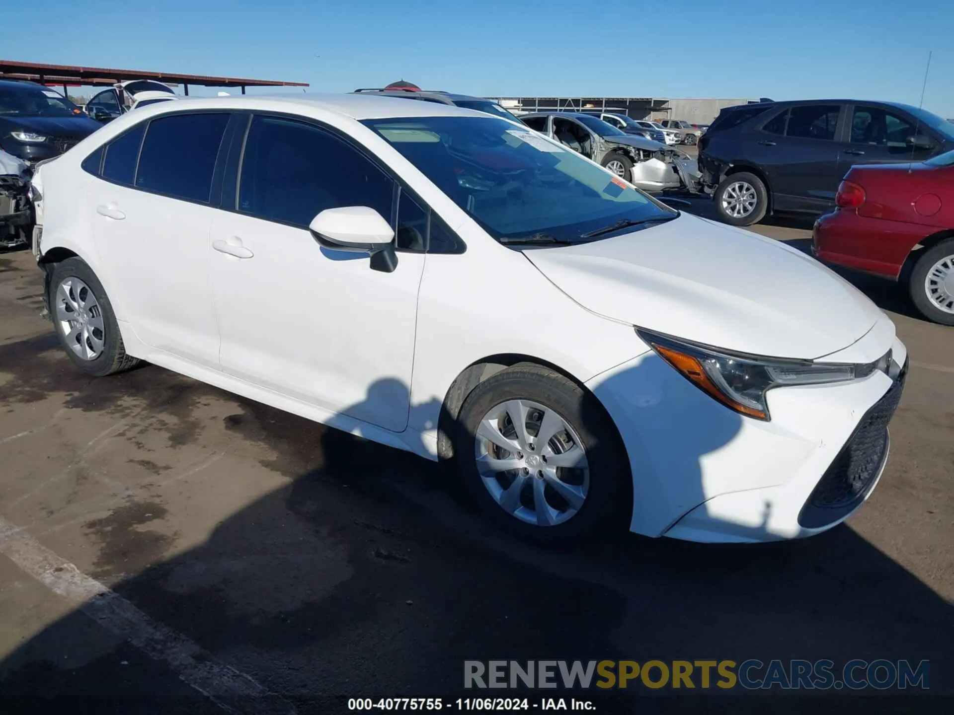 1 fotografías del automóvil dañado 5YFEPRAE3LP012718 TOYOTA COROLLA 2020