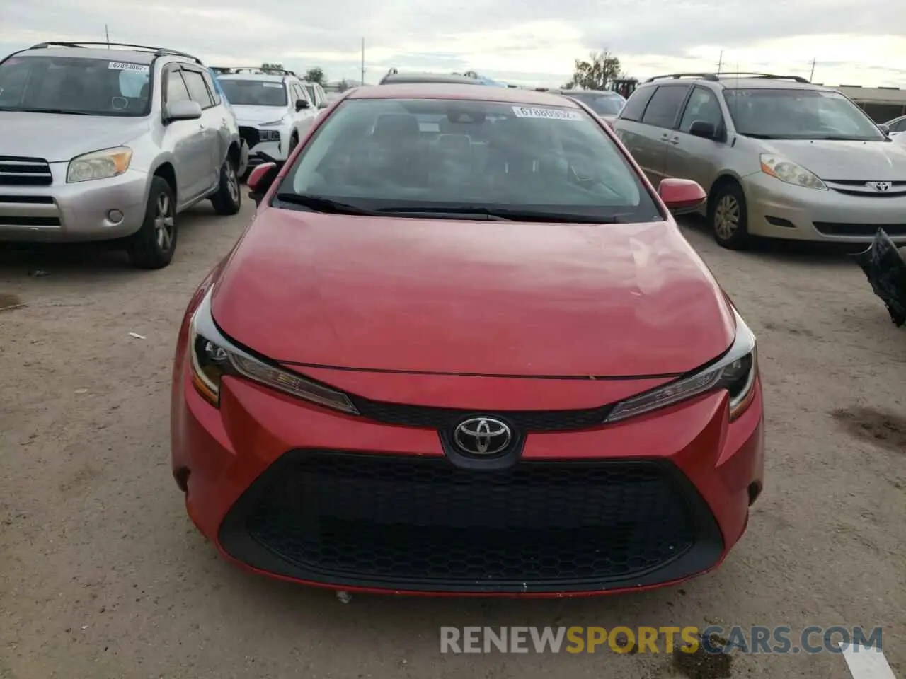 5 fotografías del automóvil dañado 5YFEPRAE3LP016168 TOYOTA COROLLA 2020