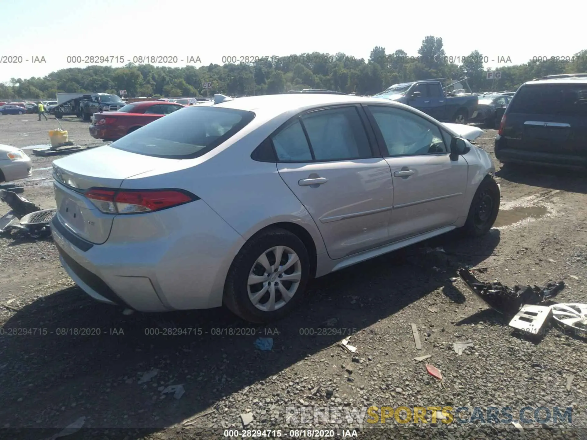 4 fotografías del automóvil dañado 5YFEPRAE3LP061210 TOYOTA COROLLA 2020