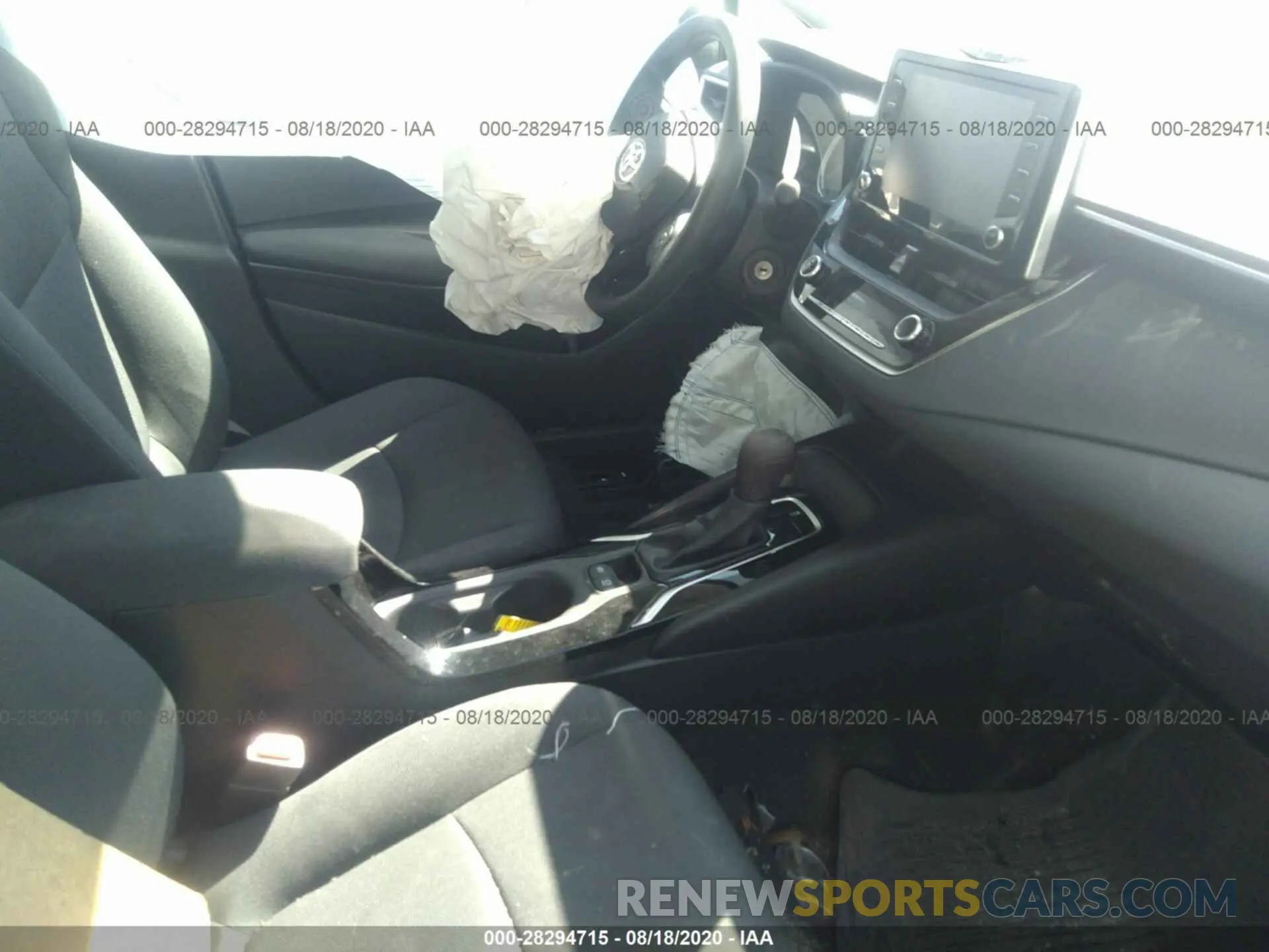 5 fotografías del automóvil dañado 5YFEPRAE3LP061210 TOYOTA COROLLA 2020