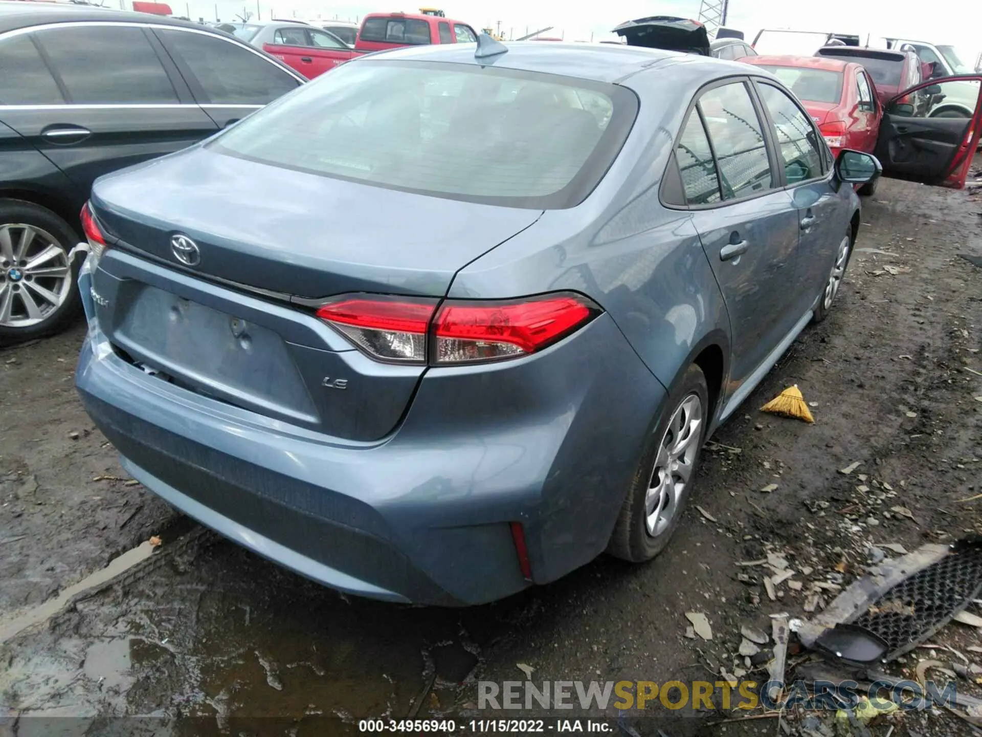 4 fotografías del automóvil dañado 5YFEPRAE3LP062115 TOYOTA COROLLA 2020