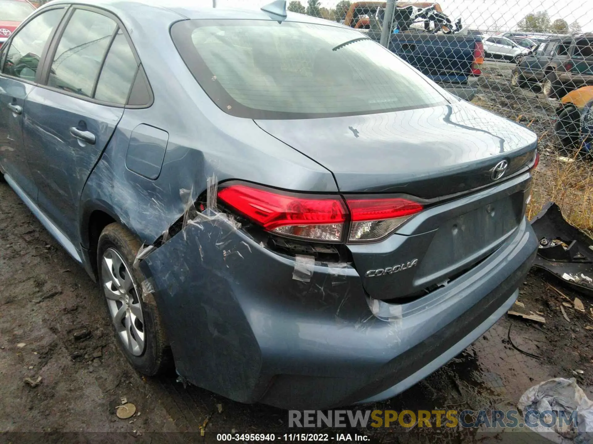 6 fotografías del automóvil dañado 5YFEPRAE3LP062115 TOYOTA COROLLA 2020
