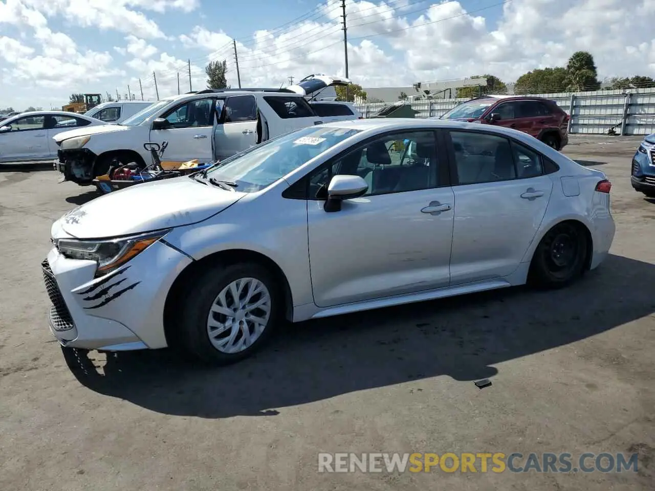 1 fotografías del automóvil dañado 5YFEPRAE3LP066925 TOYOTA COROLLA 2020