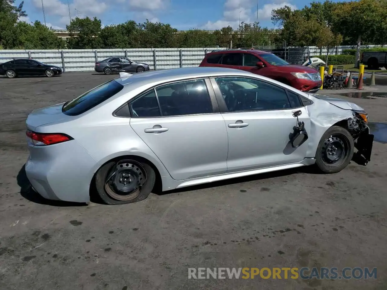3 fotografías del automóvil dañado 5YFEPRAE3LP066925 TOYOTA COROLLA 2020