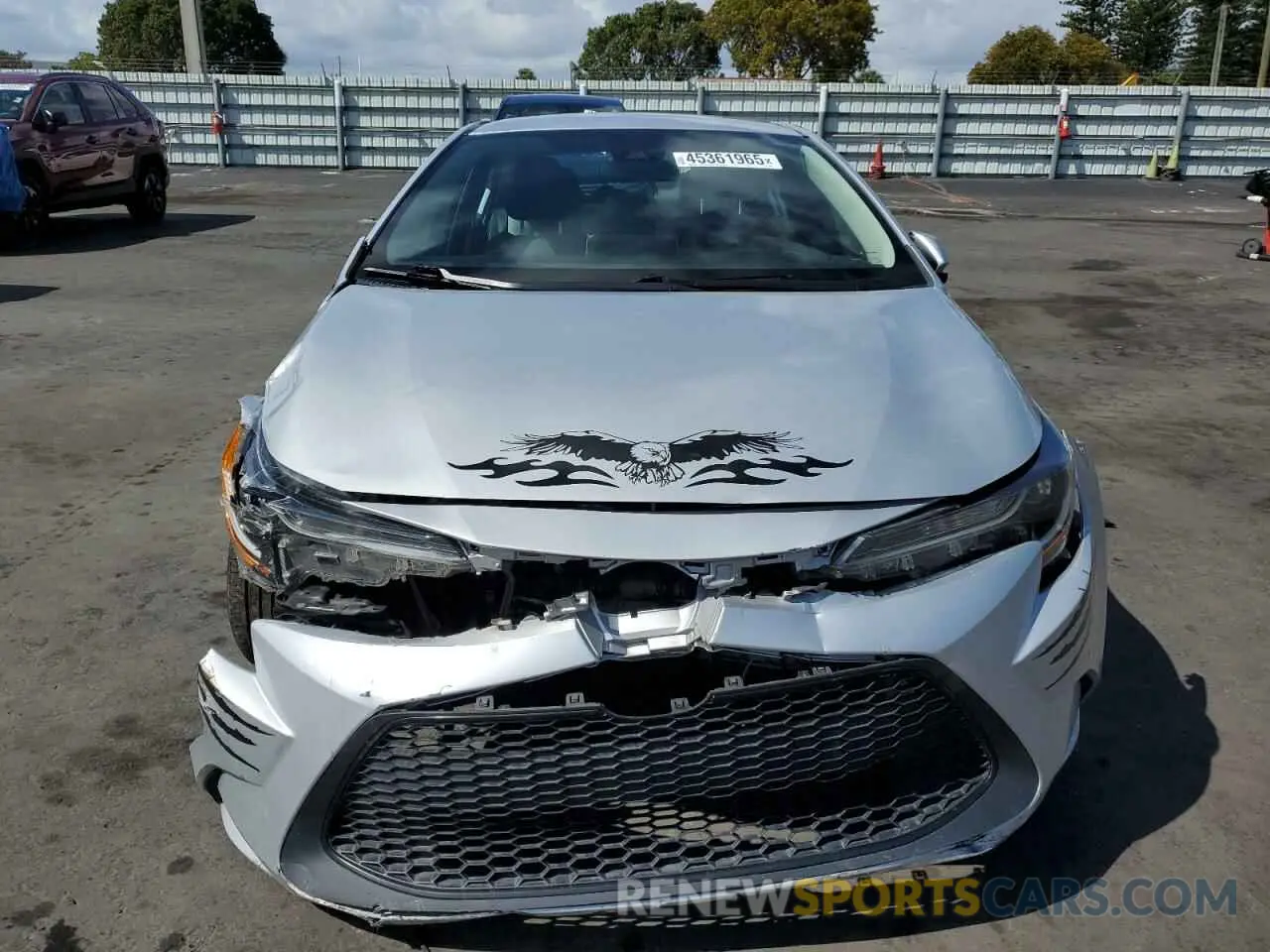 5 fotografías del automóvil dañado 5YFEPRAE3LP066925 TOYOTA COROLLA 2020