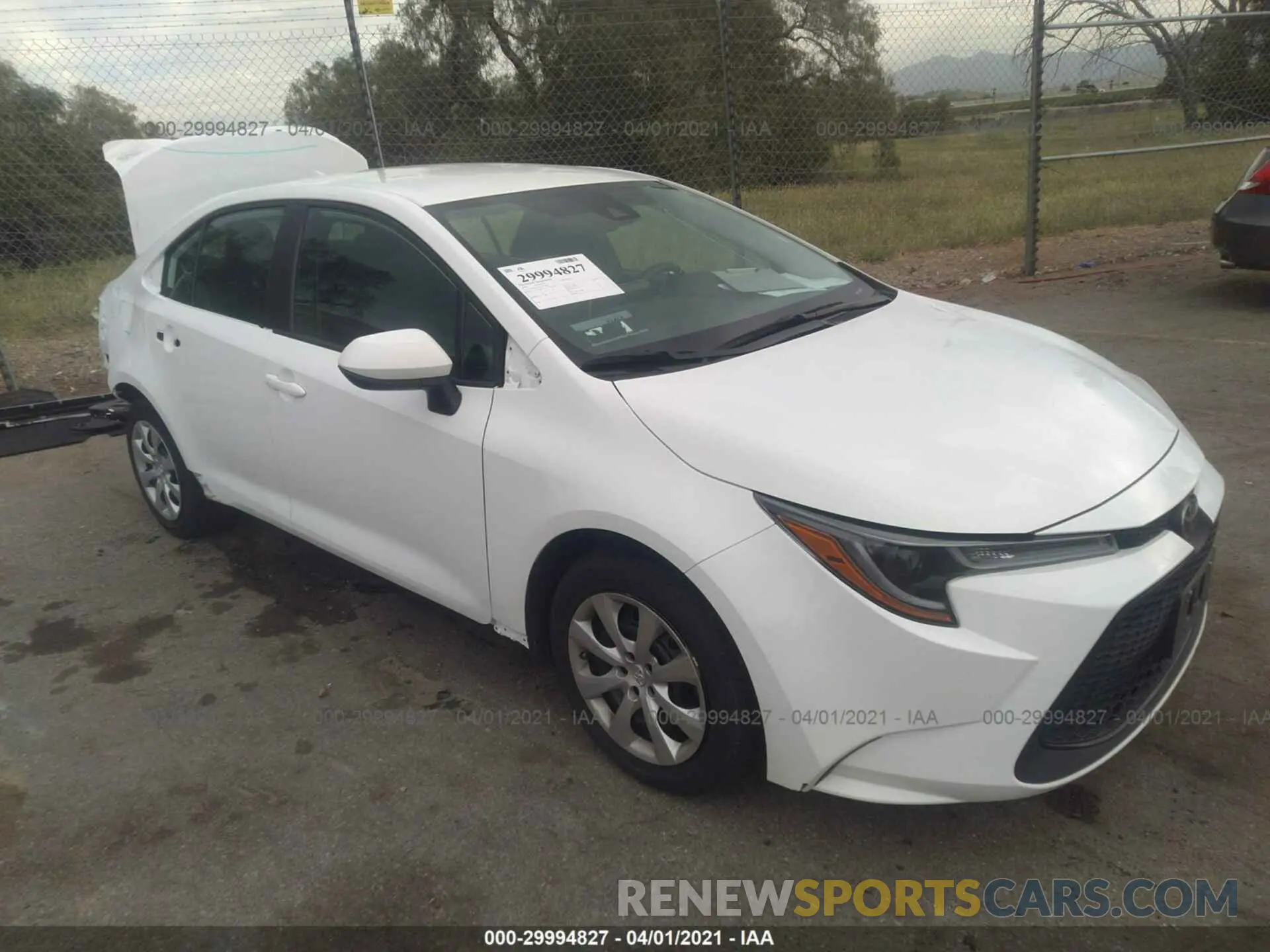 1 fotografías del automóvil dañado 5YFEPRAE3LP070084 TOYOTA COROLLA 2020