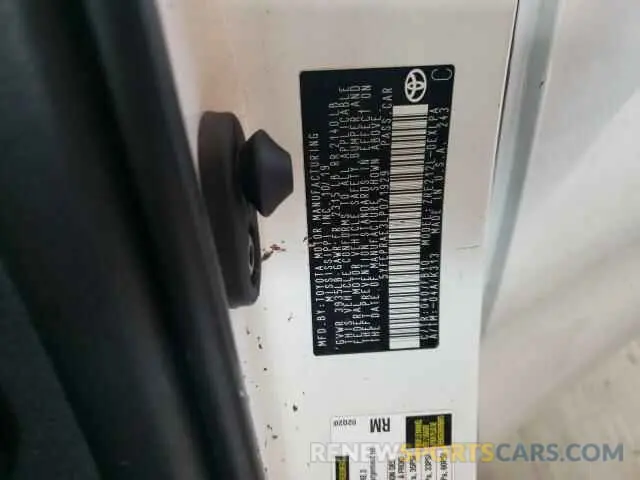 10 fotografías del automóvil dañado 5YFEPRAE3LP071929 TOYOTA COROLLA 2020