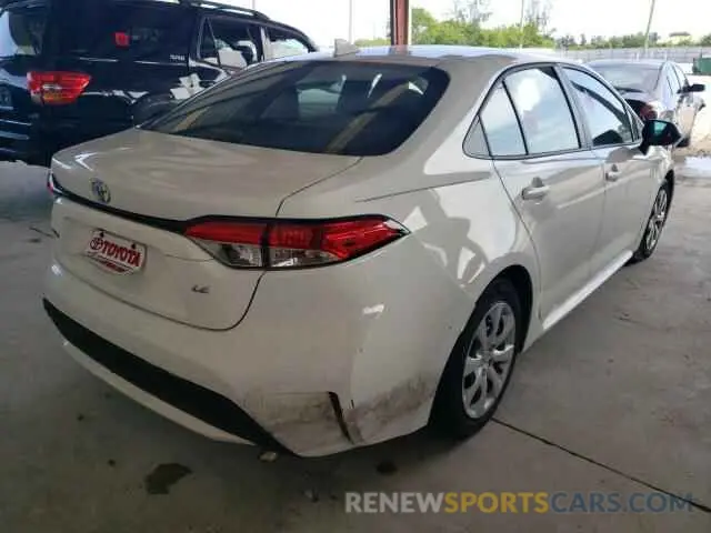 4 fotografías del automóvil dañado 5YFEPRAE3LP071929 TOYOTA COROLLA 2020