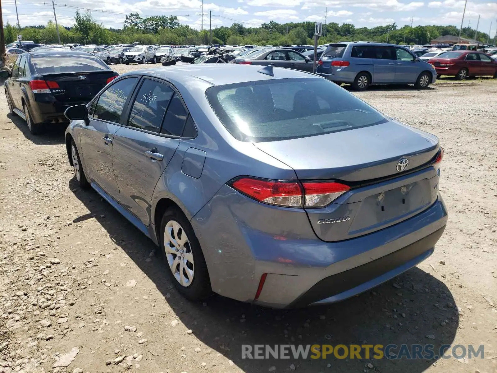 3 fotografías del automóvil dañado 5YFEPRAE3LP078122 TOYOTA COROLLA 2020