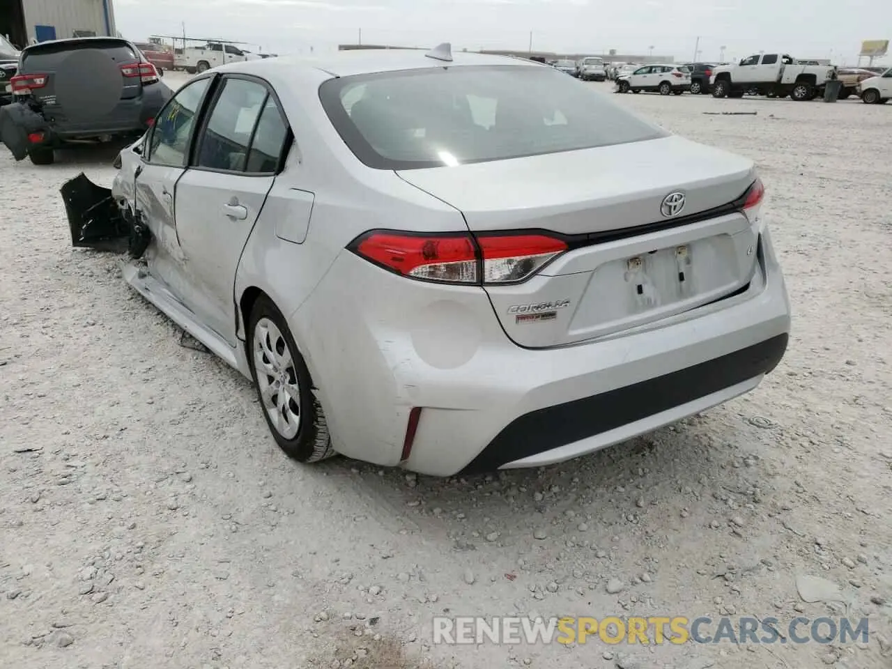 3 fotografías del automóvil dañado 5YFEPRAE3LP089878 TOYOTA COROLLA 2020