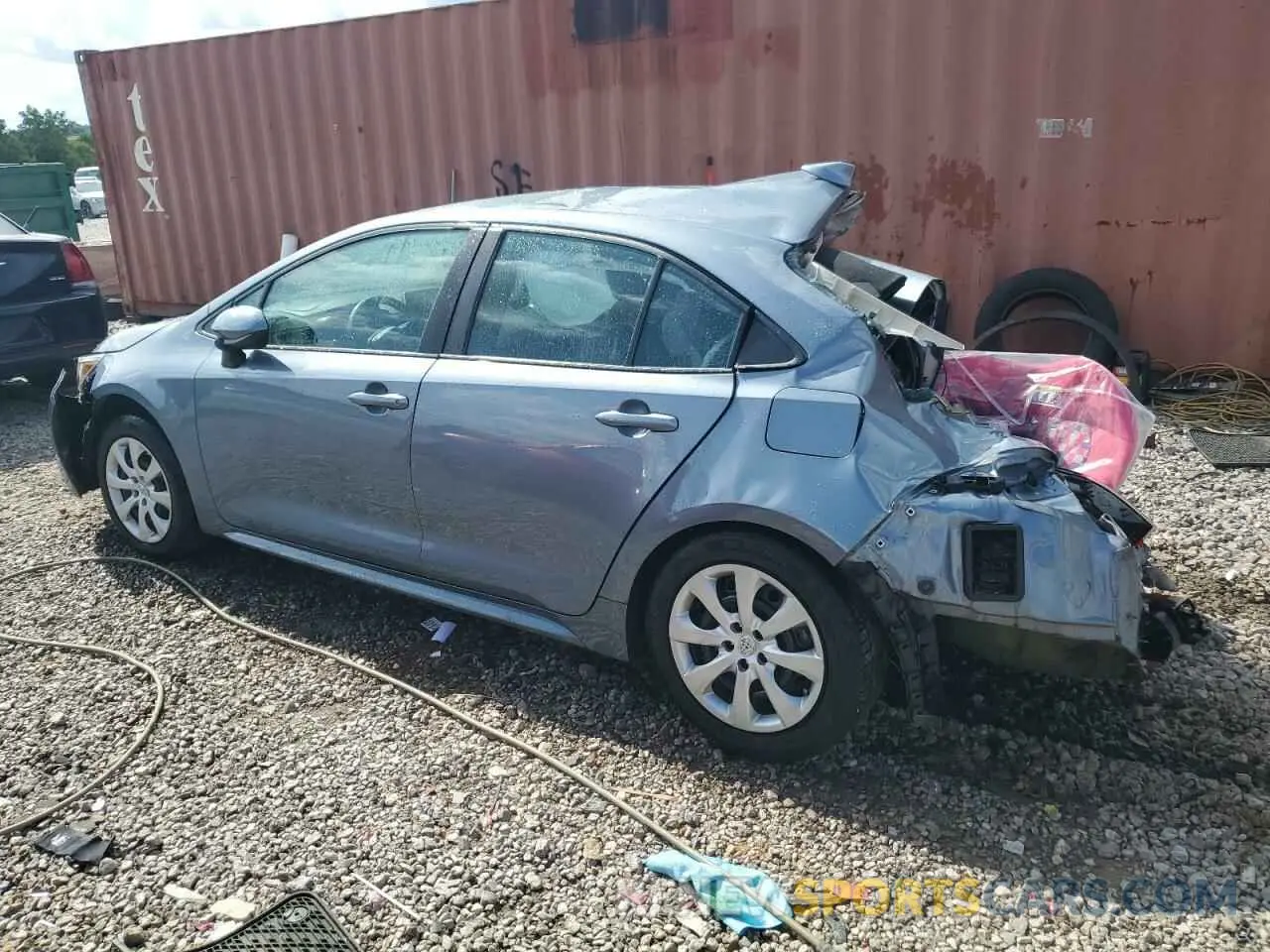 2 fotografías del automóvil dañado 5YFEPRAE3LP101124 TOYOTA COROLLA 2020