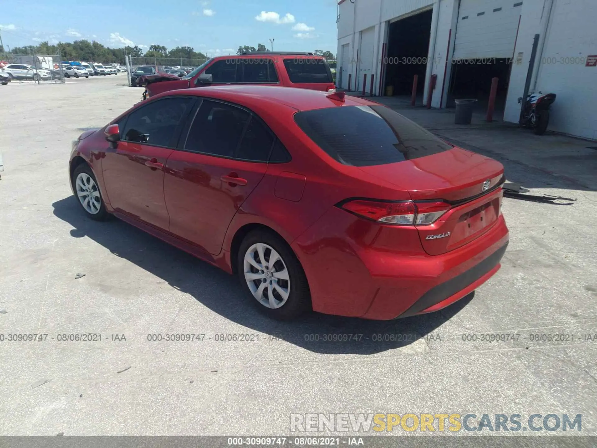 3 fotografías del automóvil dañado 5YFEPRAE3LP104623 TOYOTA COROLLA 2020