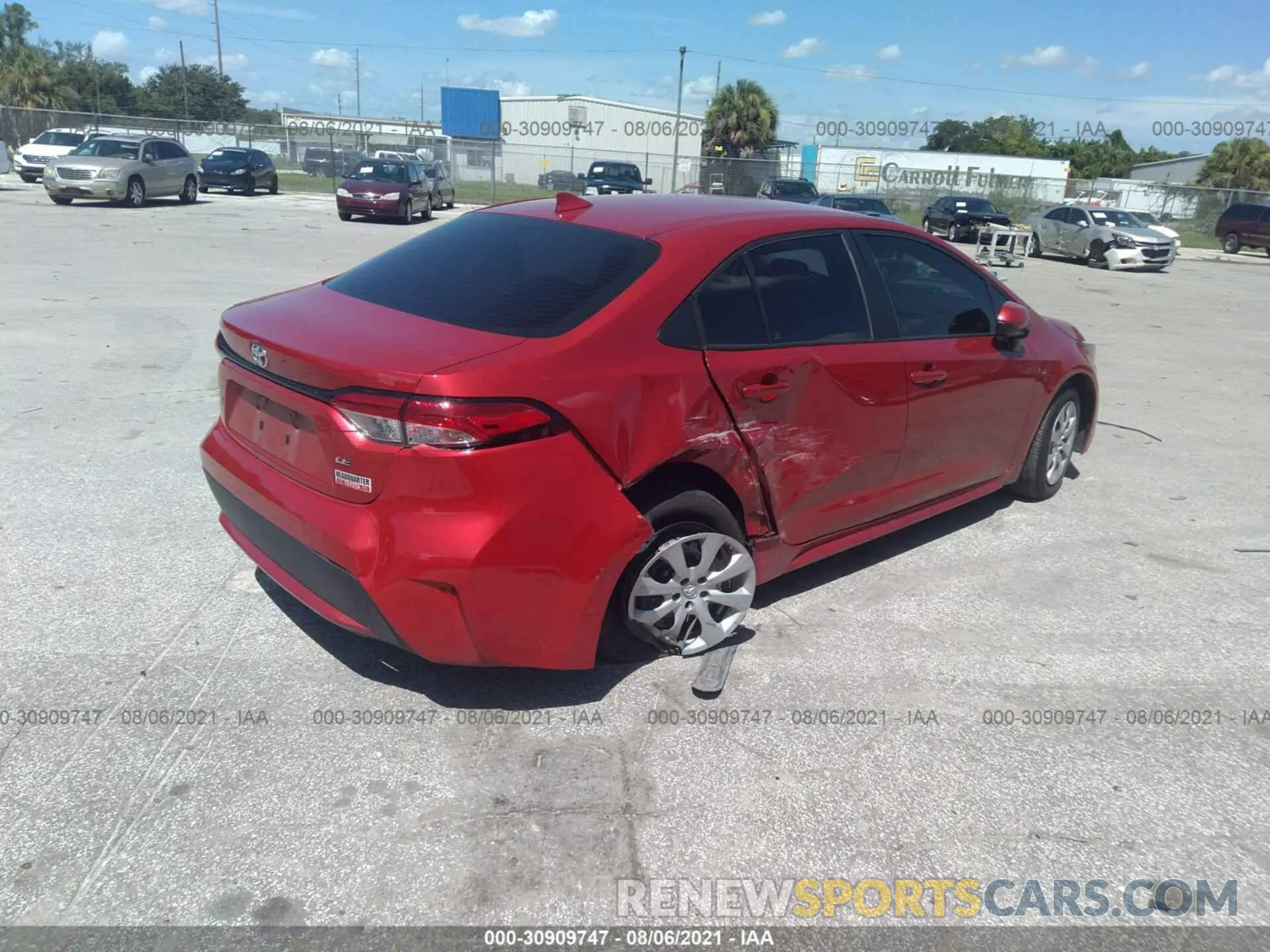 4 fotografías del automóvil dañado 5YFEPRAE3LP104623 TOYOTA COROLLA 2020