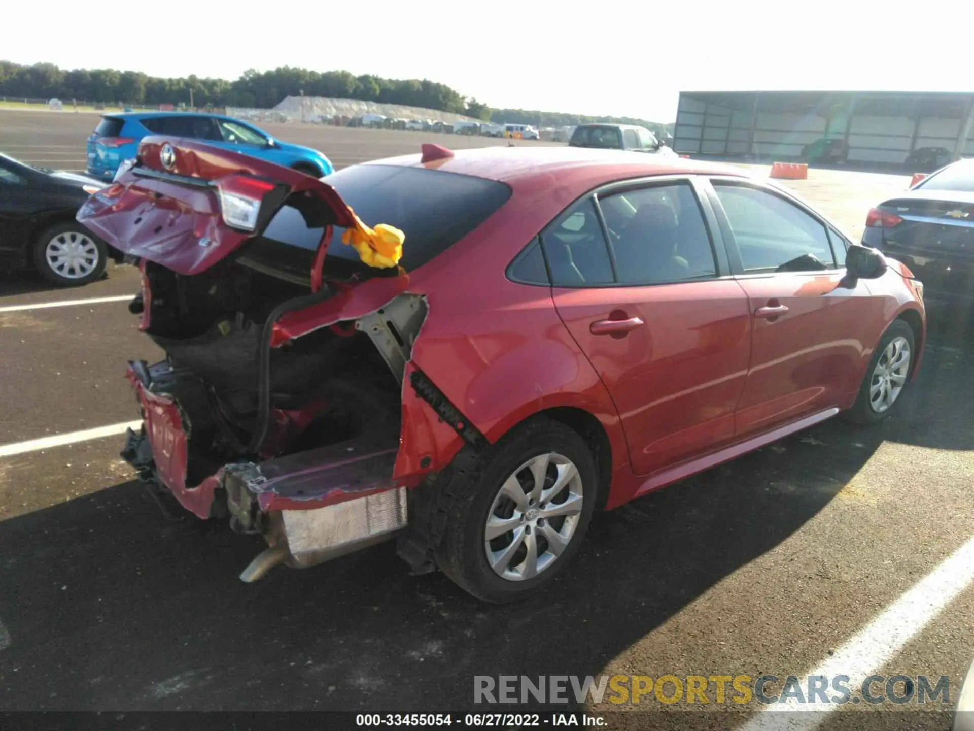 4 fotografías del automóvil dañado 5YFEPRAE3LP106260 TOYOTA COROLLA 2020