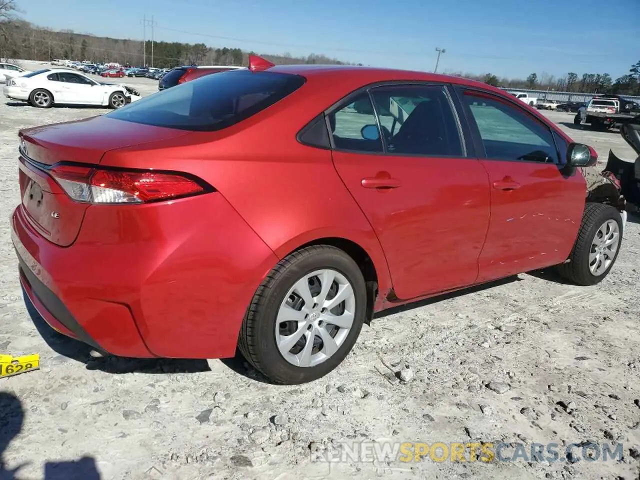 3 fotografías del automóvil dañado 5YFEPRAE3LP128548 TOYOTA COROLLA 2020